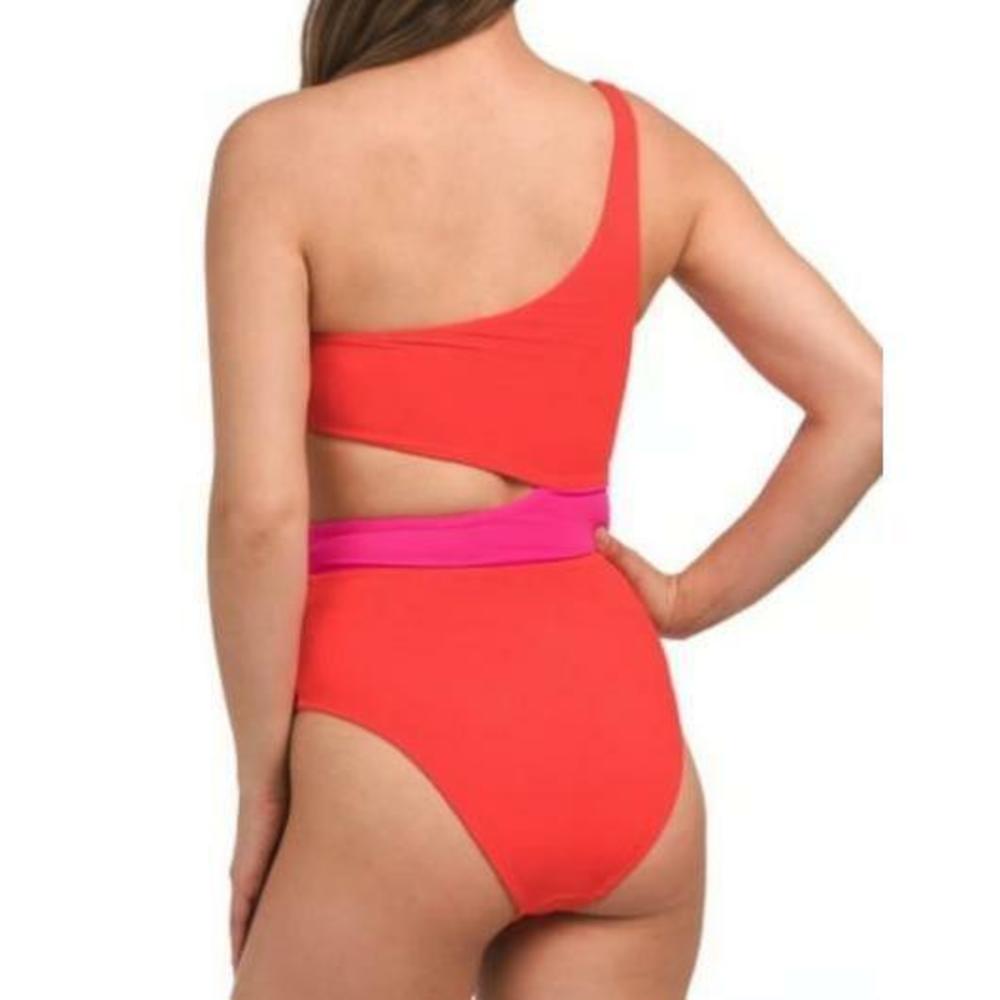 Medium WILO Women's The Label Rib Cutout One Piece Swimsuit Multicolor M - Picture 2 of 4